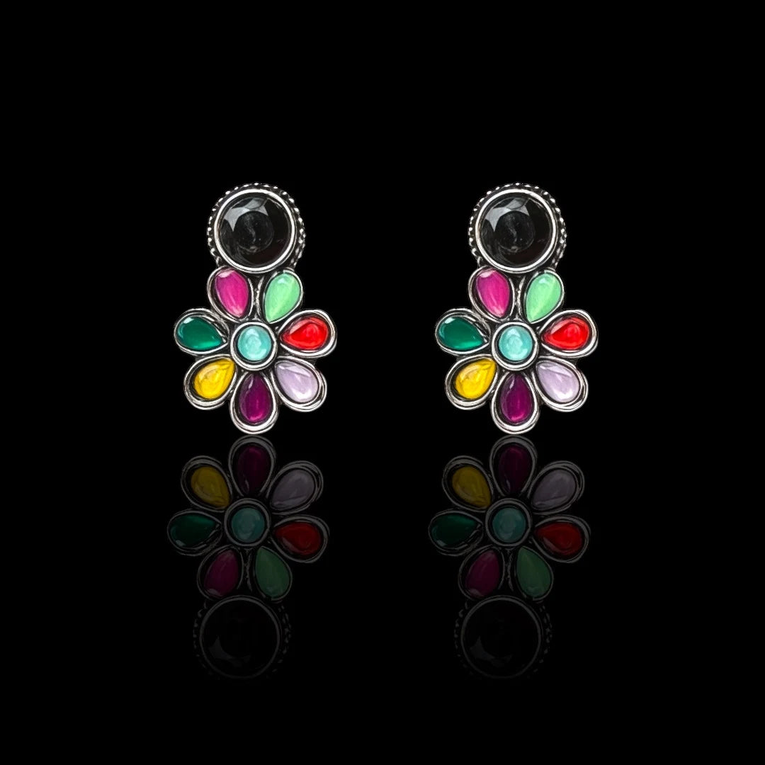JH Rangrez Multicolor Floral Earrings