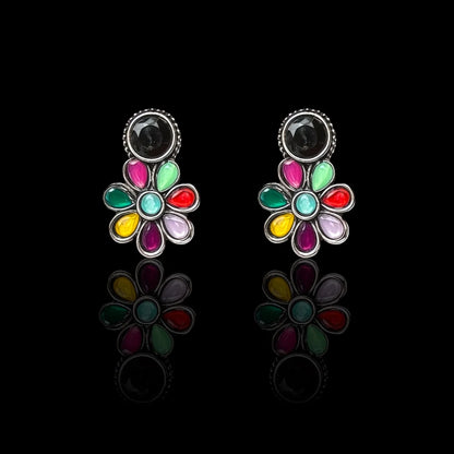 JH Rangrez Multicolor Floral Earrings
