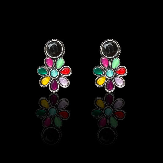 JH Rangrez Multicolor Floral Earrings