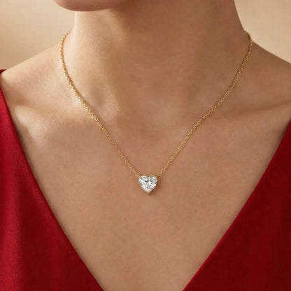 18KT Gold Plated Luxe Crystal Love Solitaire