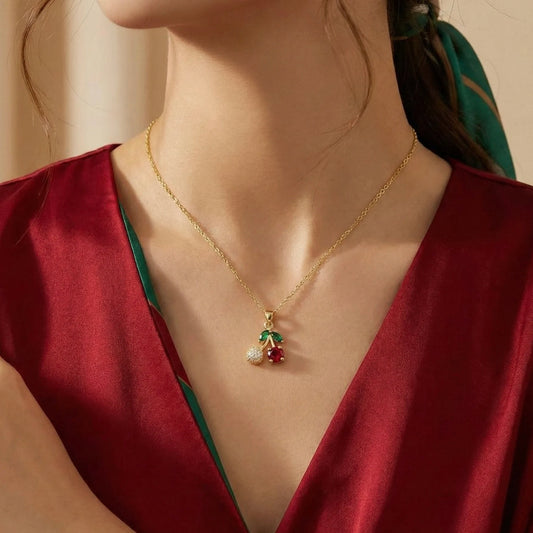 18KT Gold Plated Cherry Pop Pendant