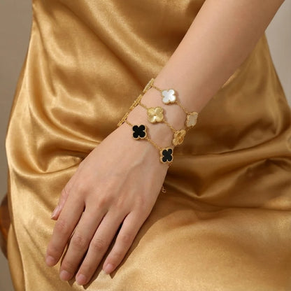 18KT Gold Plated Luxe Royal Clover Trio