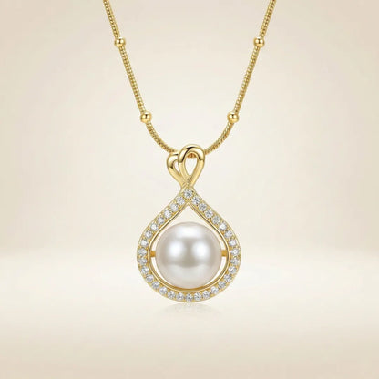 18KT Gold Plated The Classic Teardrop Pearl Necklace