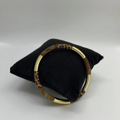 Leopard Print Acrylic Resin Gold Fusion