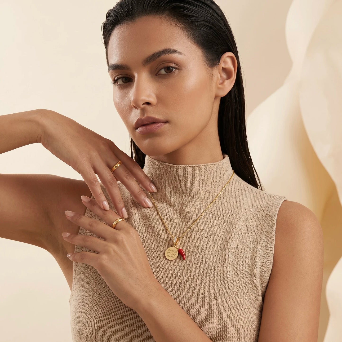 18Kt Gold Plated Lucky Chilli Charm Pendant Necklace