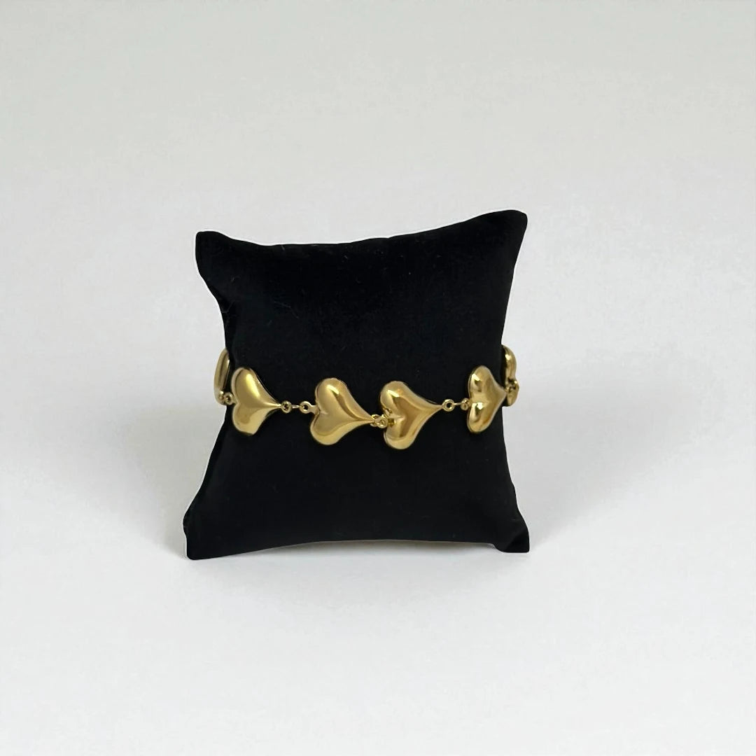 Golden Hearts Chain Bracelet
