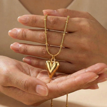 18KT Gold Plated Minimal Luxe Heart Pendant