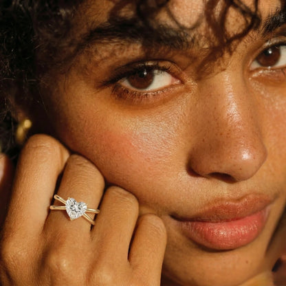 Adjustable, 18Kt Gold Plated luxe Solitaire Designer Ring