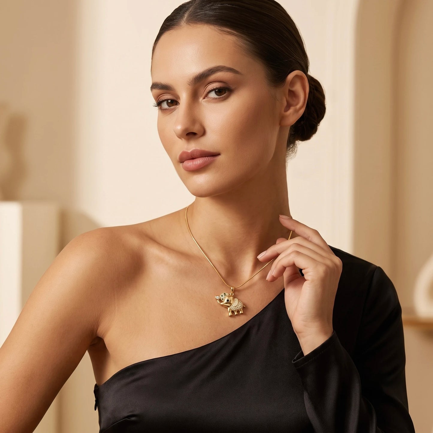 18Kt Gold Plated Lucky Elephant Necklace
