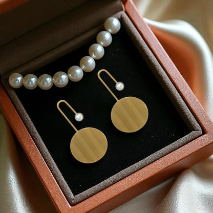 Pearl Hook Drop Earrings