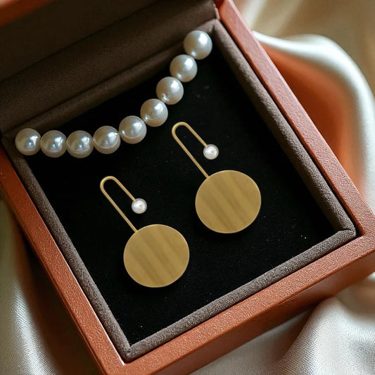 Pearl Hook Drop Earrings
