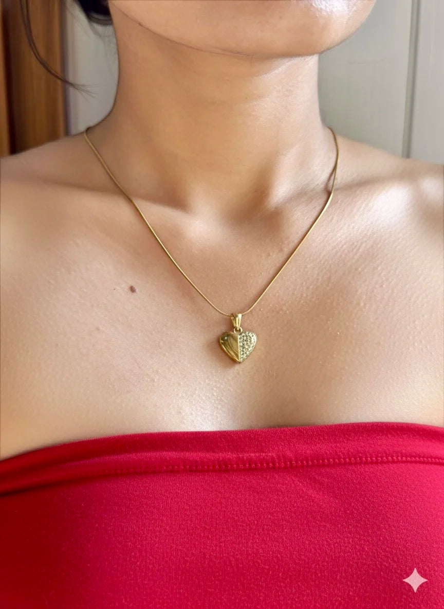 Half Spark Heart Luxe Pendant
