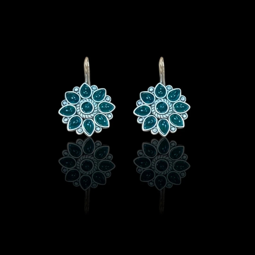 JH Mandala Flower Drop Earrings