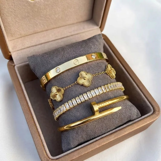 18KT Gold Plated Boss Babe Stack