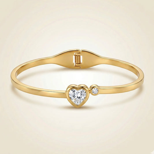 Crystal Love Gold Bracelet