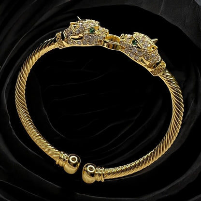 Panther Luxe Twist Cuff Bracelet