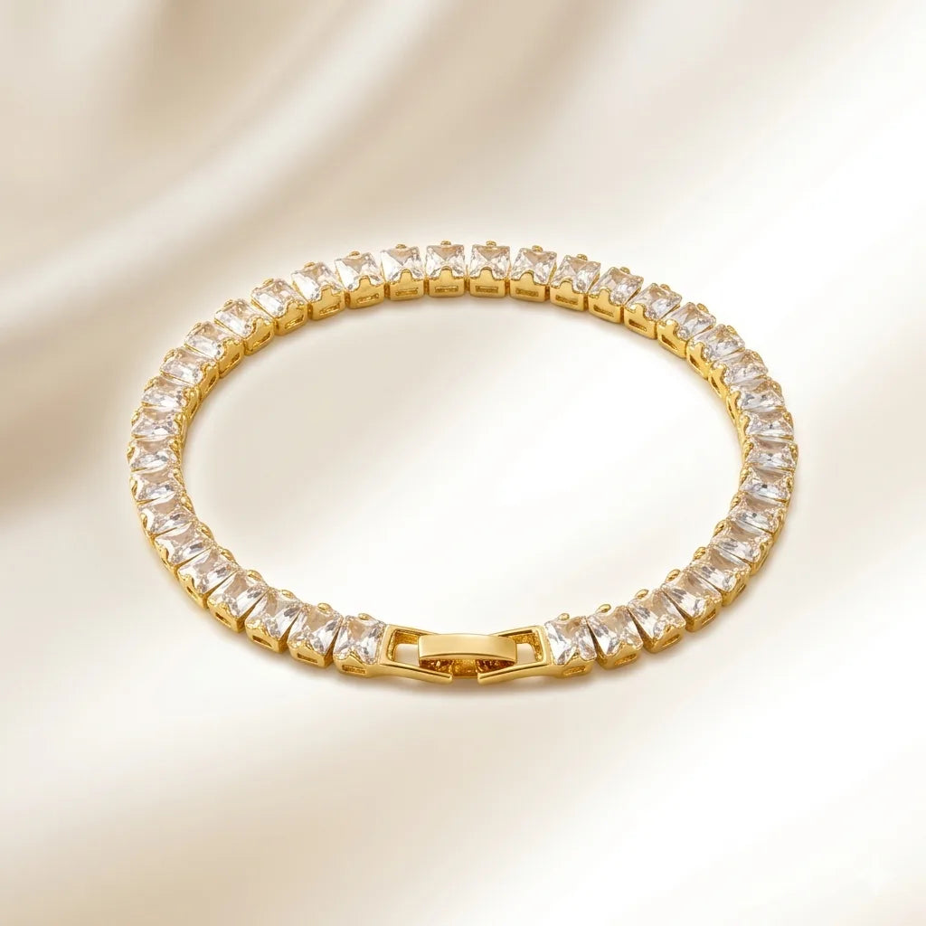 Classic Gold Cubic Zirconia Tennis Bracelet