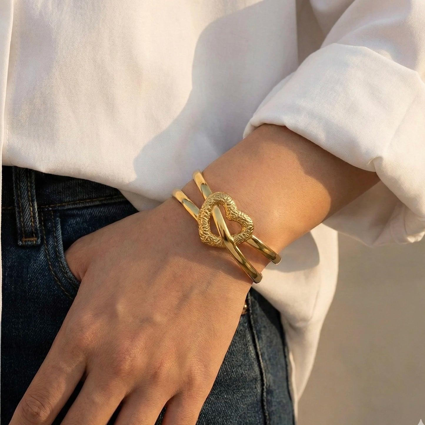 Molten Gold Love Bracelet