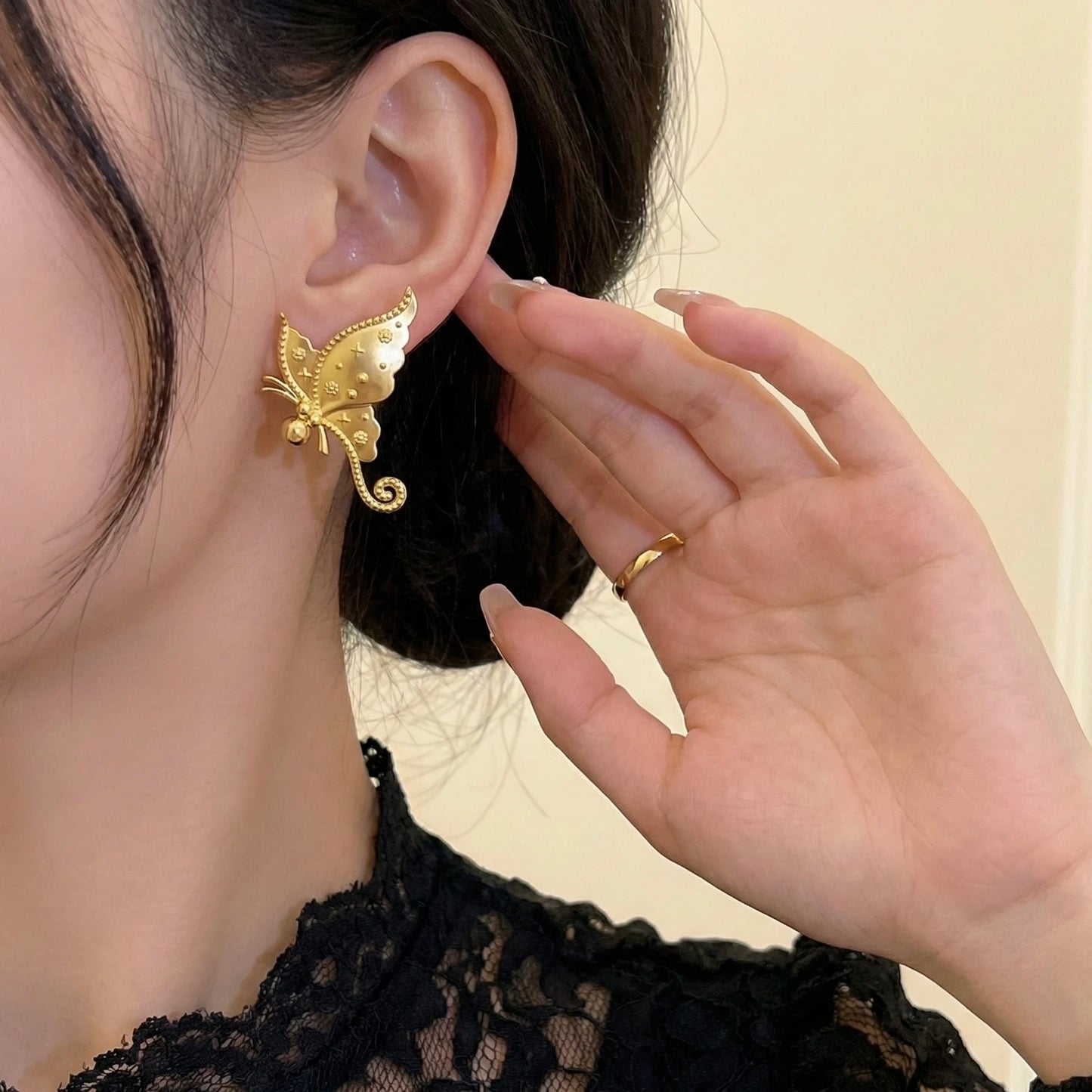 18KT Gold Plated Whimsical Butterfly Earrings – Anti-Tarnish & Lightweight