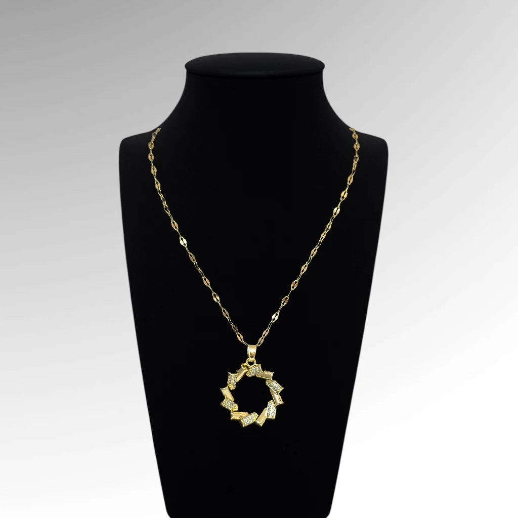Golden Halo Sparkle Pendant