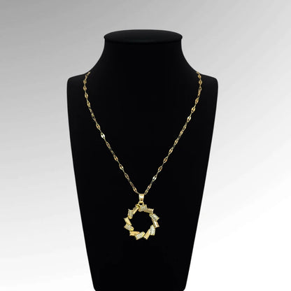 Golden Halo Sparkle Pendant