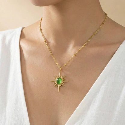 18KT Gold Plated Celestial Starburst Necklace
