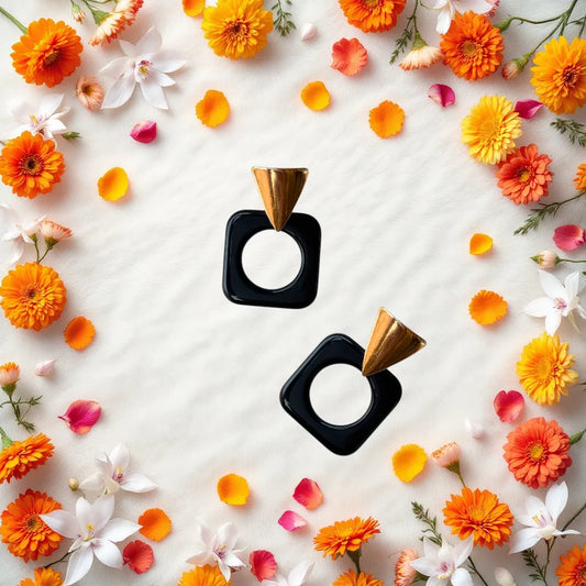 JH Modern Square Hoop Earrings