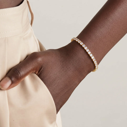 Classic Gold Cubic Zirconia Tennis Bracelet