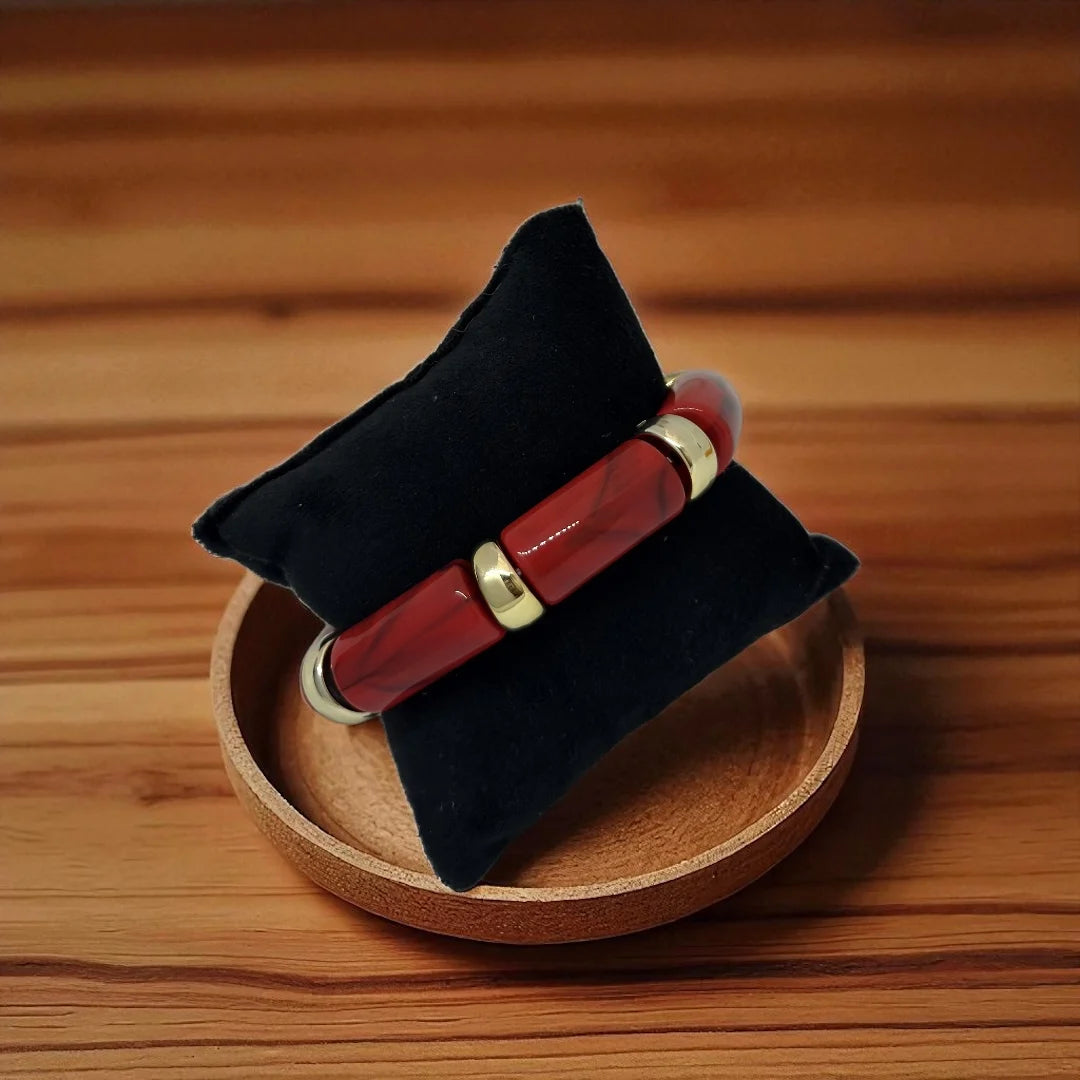 Cherry Luxe Resin Bracelet