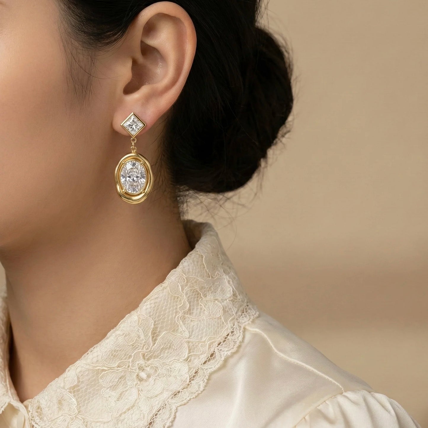 18KT Gold Plated Timeless Radiance Statement Drops