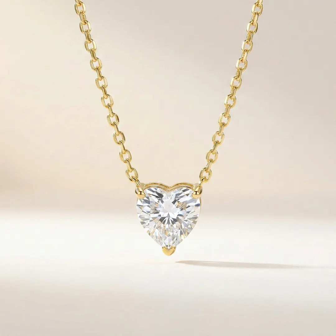 18KT Gold Plated Luxe Crystal Love Solitaire