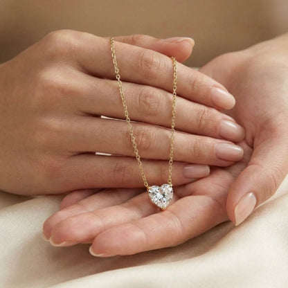 18KT Gold Plated Luxe Crystal Love Solitaire