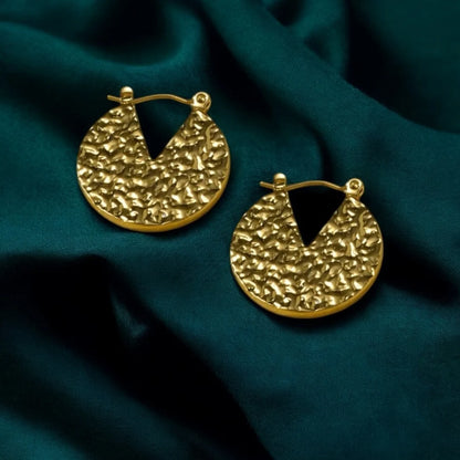 Crater Texture Statement Earrings