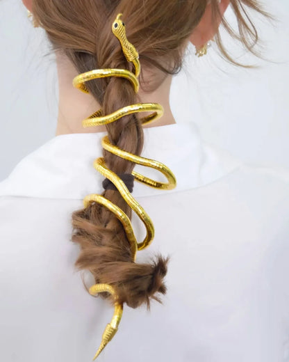 Golden Serpent Wrap Necklace
