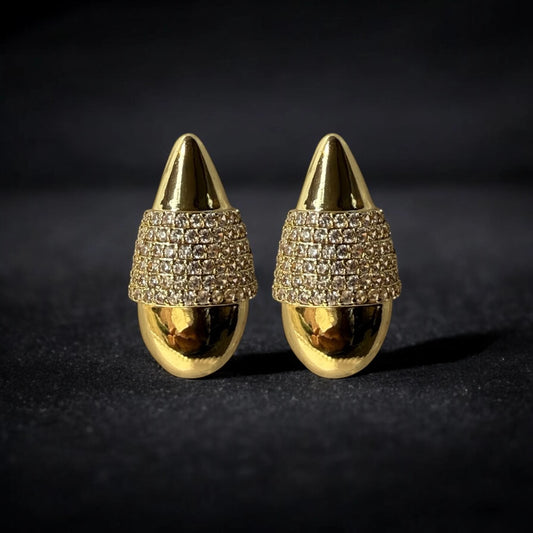 American Diamond Accent Studs - Waterproof & Glossy
