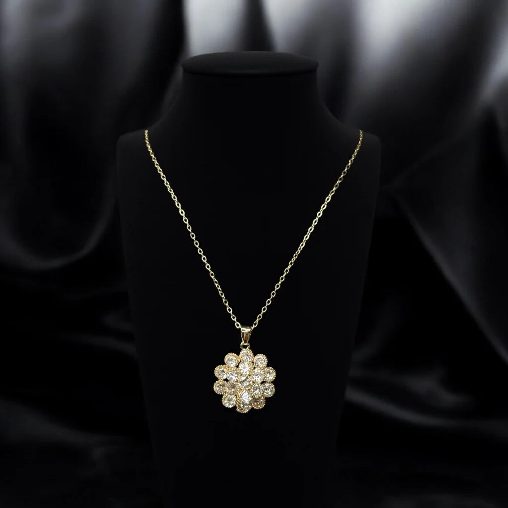 Golden Bloom Dual-Layer Necklace