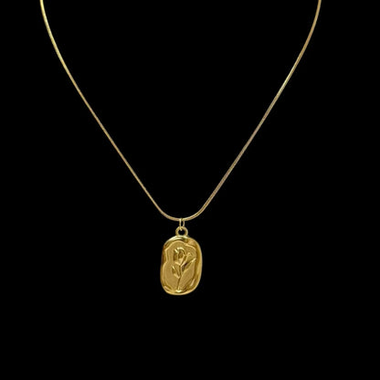 Vintage Petal Gold Necklace