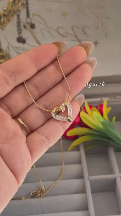 18KT Gold Plated Royal Heartstone Pendant