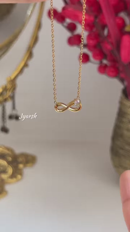 18KT Gold Plated Infinity Mini Spark Pendant