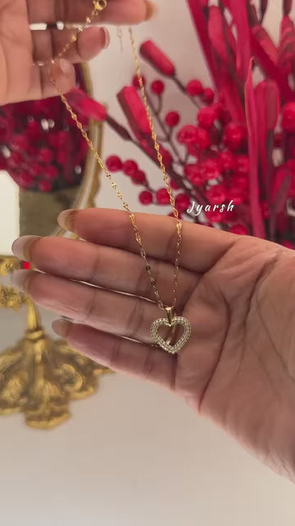 18KT Gold Plated Sparklecore Heart Necklace