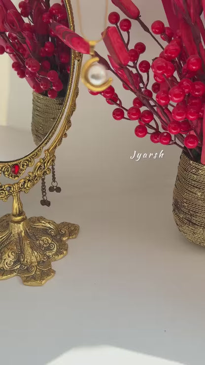 18KT Gold Plated Moonlit Pearl Glow Pendant