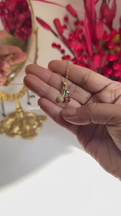 18KT Gold Plated Cherry Pop Pendant