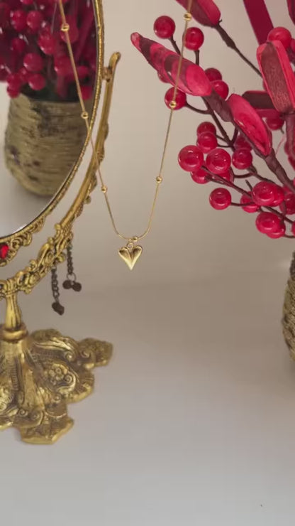 18KT Gold Plated Minimal Luxe Heart Pendant