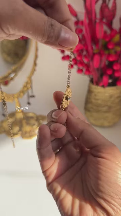 18KT Gold Plated Floral Luxe Drop