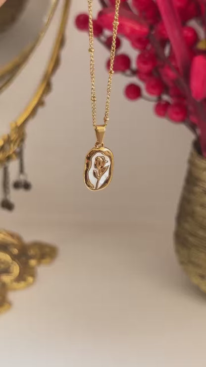 18KT Gold Plated Timeless Petal Glow Pendant