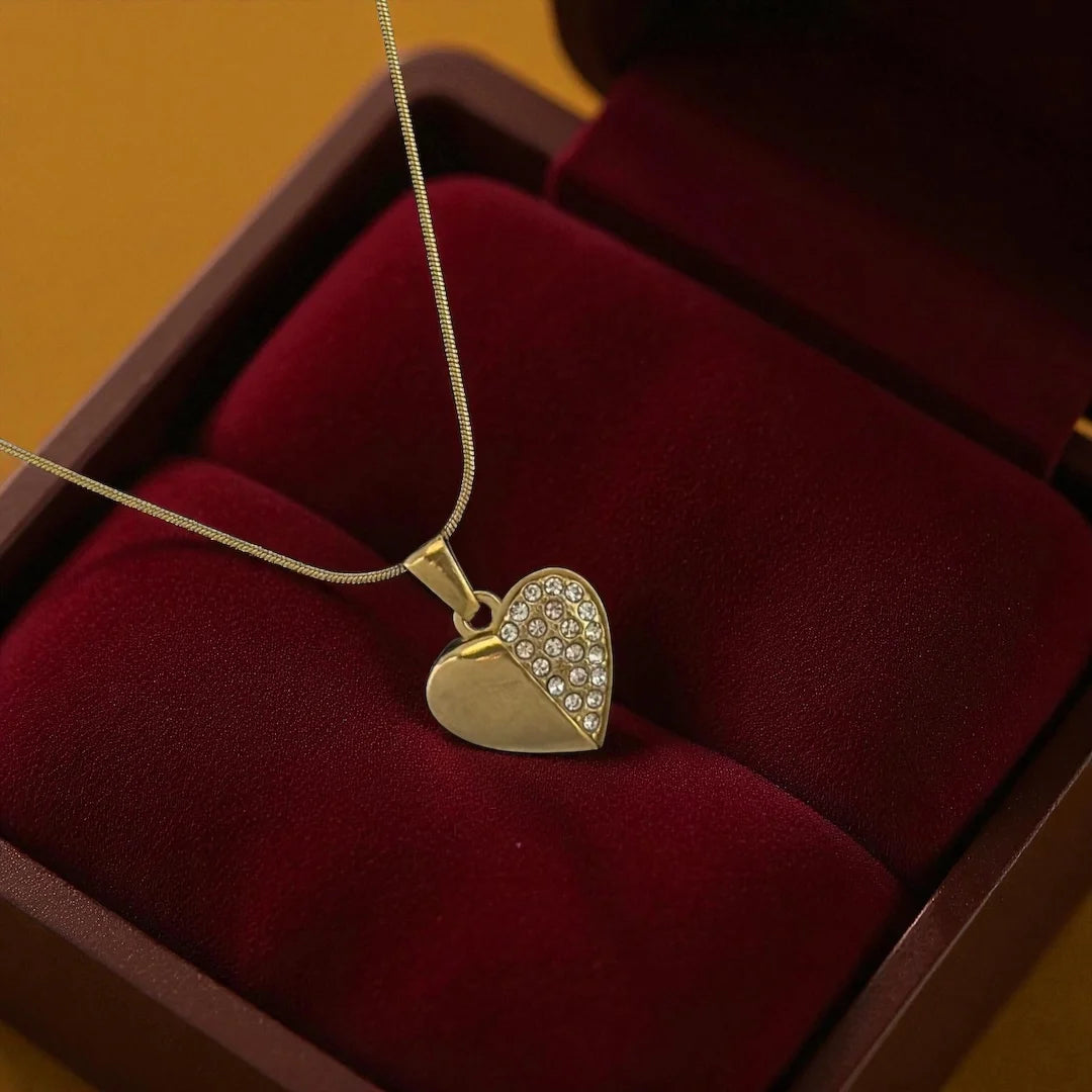 Half Spark Heart Luxe Pendant