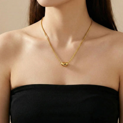 18KT Gold Plated Minimal Luxe Anti-Tarnish Bead Necklace