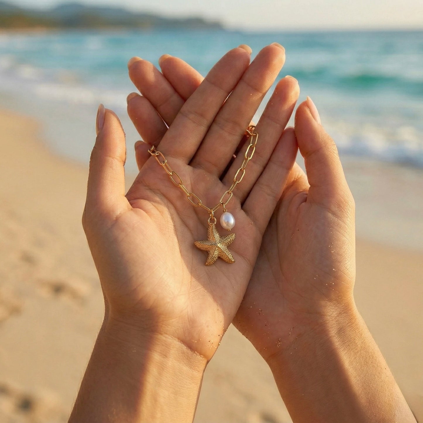 18Kt Gold Plated Coastal Luxe Pendant Necklace
