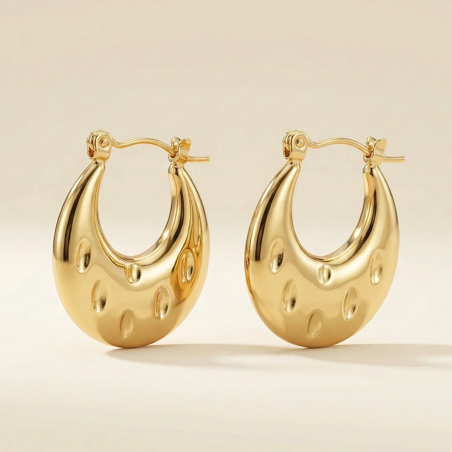 18KT Gold Plated Rain Kissed Hoops