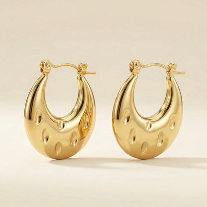 18KT Gold Plated Rain Kissed Hoops